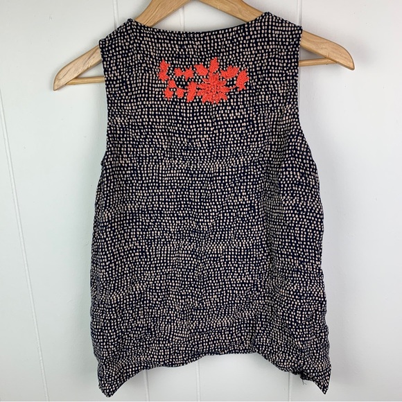 THML Embroidered Top Sleeveless Black Boho Women’s Medium - Picture 2 of 3